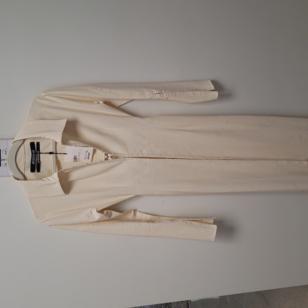 JACQUEMUS LA OBIOU STRETCH SHIRT DRESS SIZE FR 38